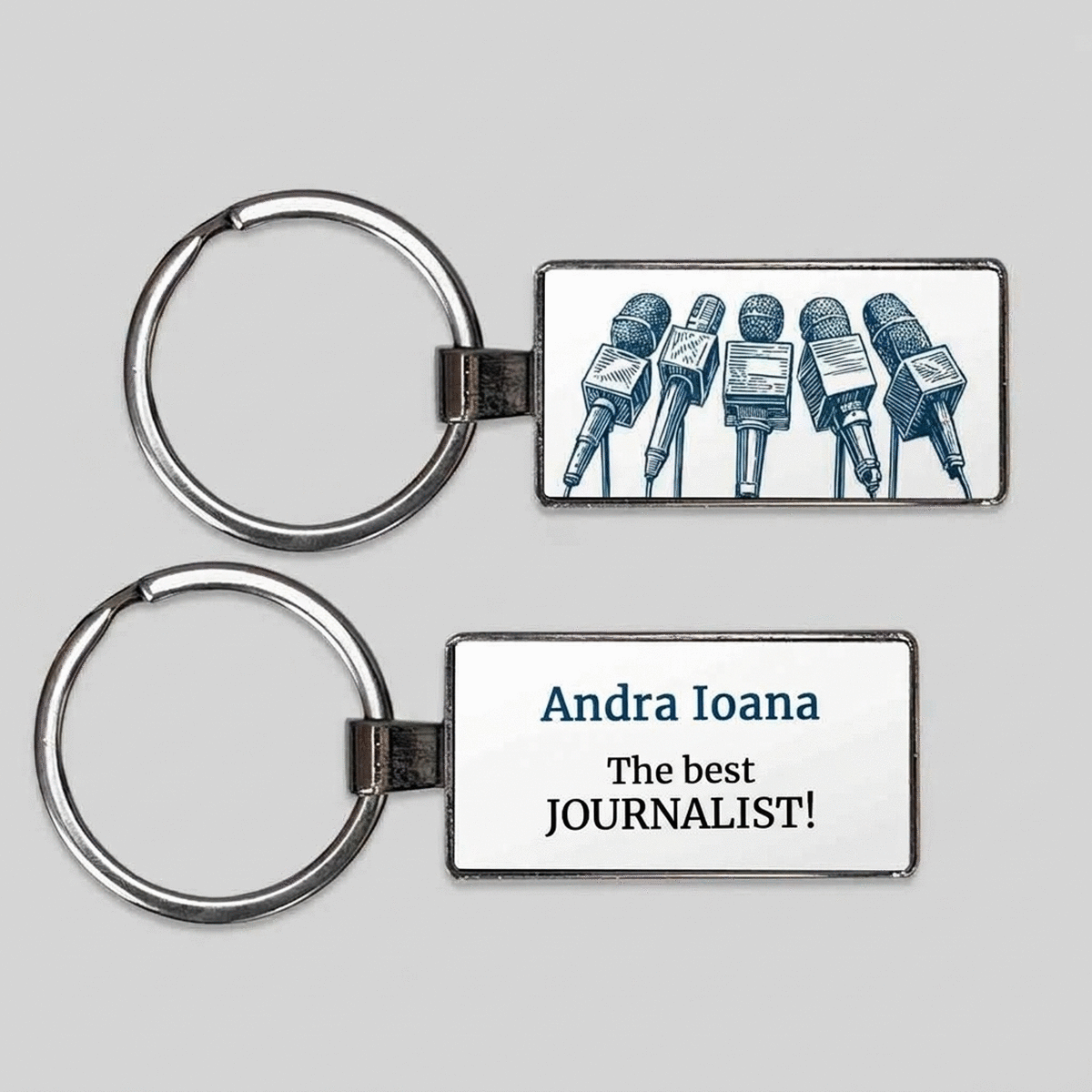 Gepersonaliseerde sleutelhanger met boodschap - Journalist