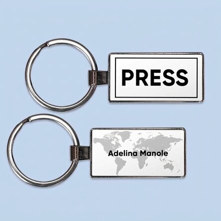 Gepersonaliseerde sleutelhanger met tekst - Journalist