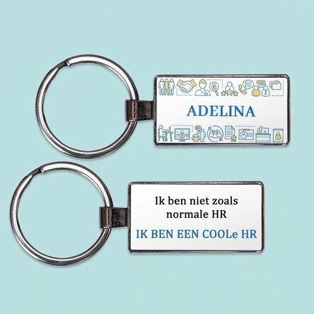 Gepersonaliseerde sleutelhanger met tekst - HR