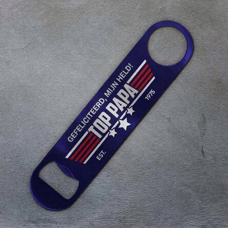 Gepersonaliseerde bieropener met tekst - Top Dad