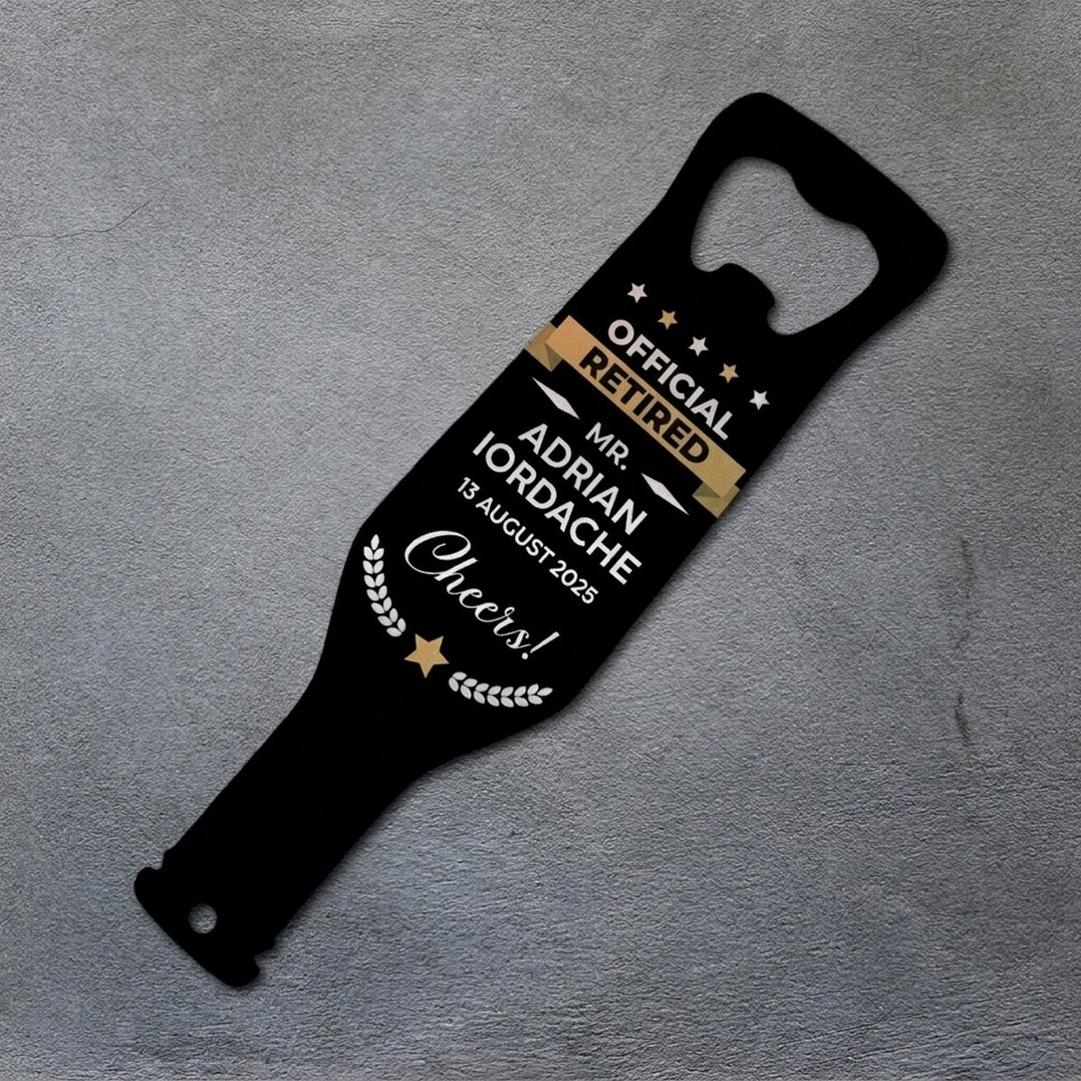 Gepersonaliseerde bieropener met tekst - Cheers
