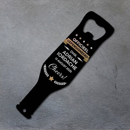Gepersonaliseerde bieropener met tekst - Cheers