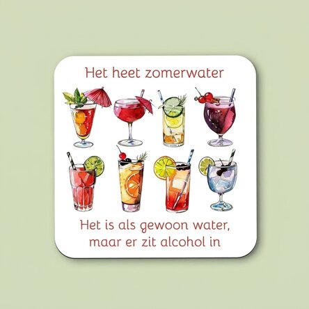 Gepersonaliseerde glashouder met tekst - Drinks