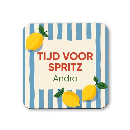 Gepersonaliseerde glashouder met tekst - Spritz O’Clock