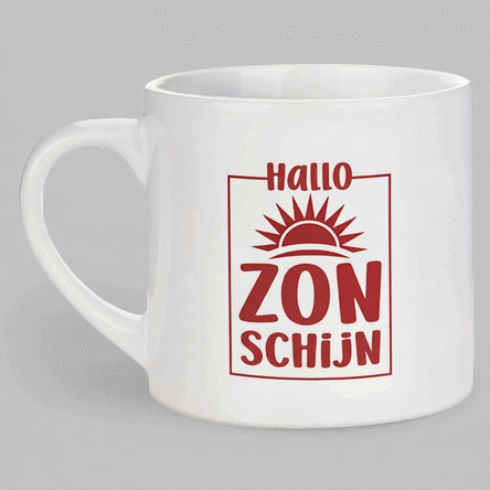 Gepersonaliseerde espressokop met tekst - Sunshine