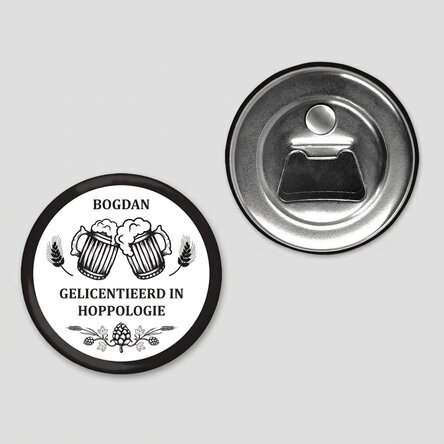 Flesopener met magneet, gepersonaliseerd met een boodschap - Bier