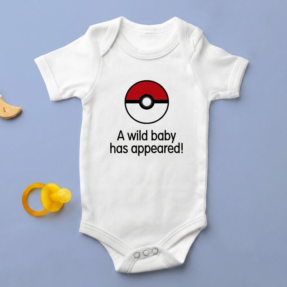 Gepersonaliseerd kinderbody met tekst - Pokeball
