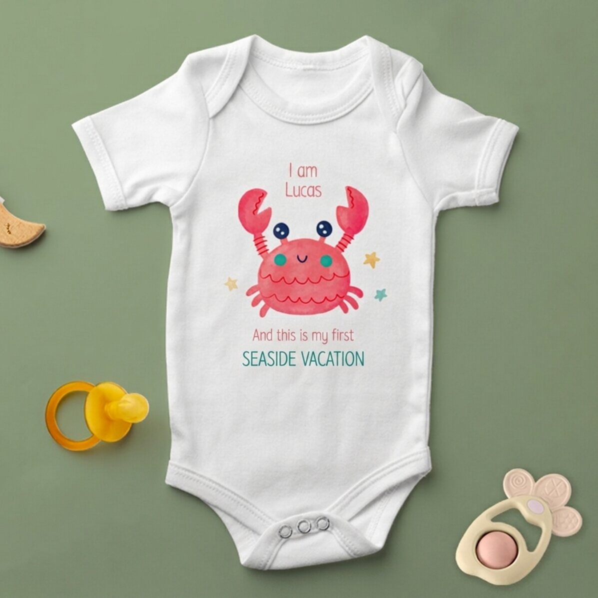 Gepersonaliseerd kinderpakje met tekst - Mijn eerste vakantie