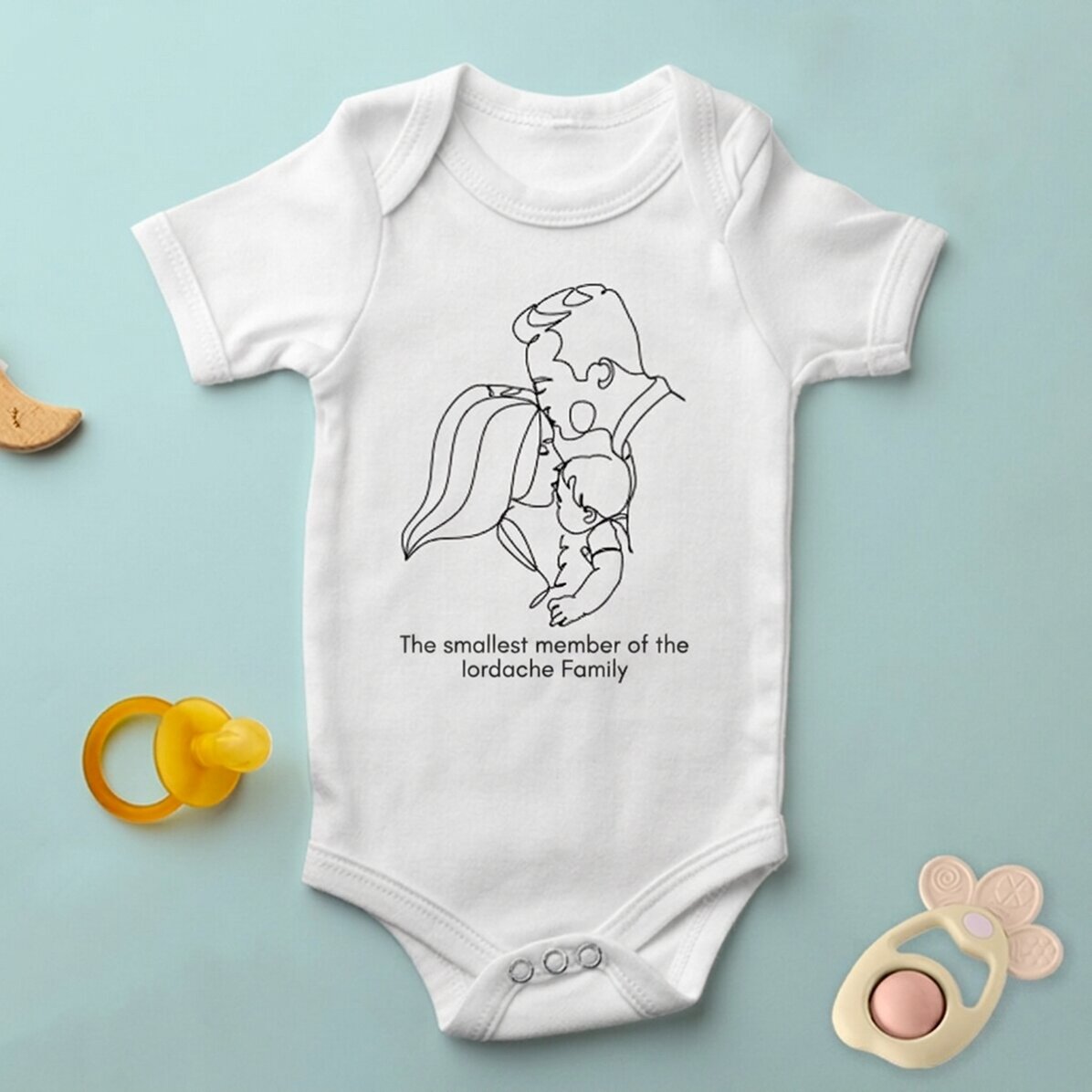 Gepersonaliseerd kinderbody met tekst - Family