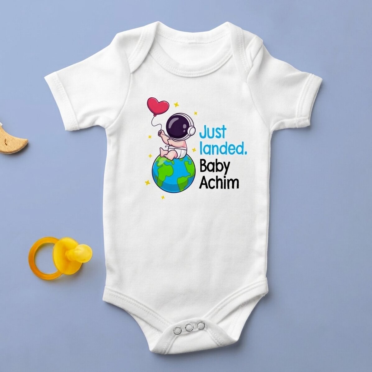 Gepersonaliseerd kinderpakje met tekst - Just landed