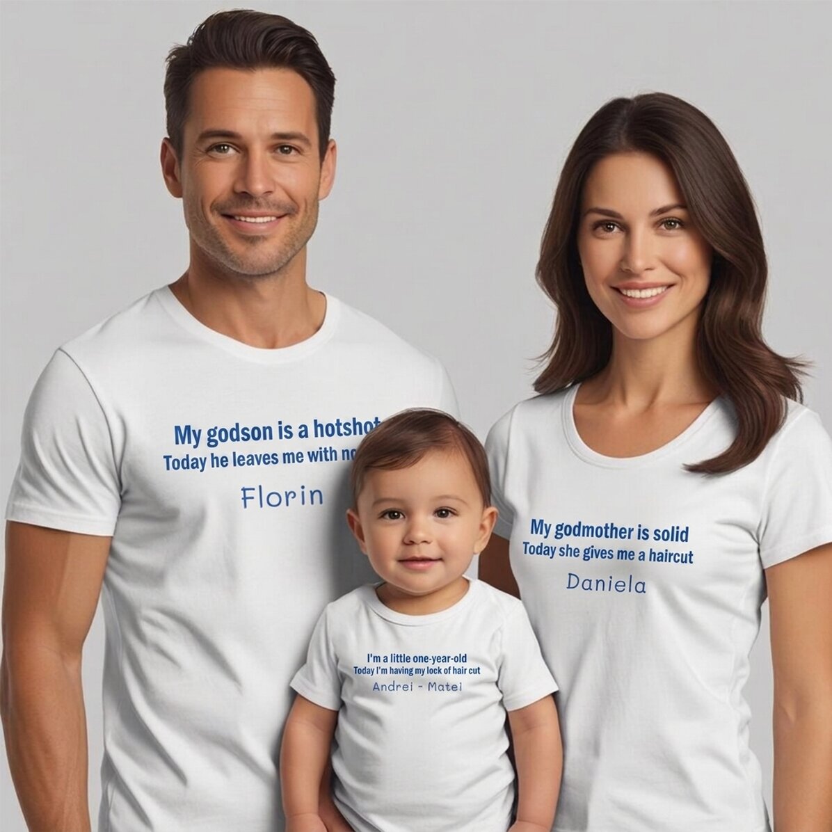 Katoenen T-shirt voor kinderen/volwassenen met eigen opdruk - Motief-snit