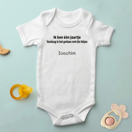 Gepersonaliseerd kinderbody met tekst - Mot-snit