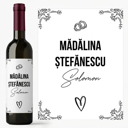 Personalised wine with name - Wedding Name