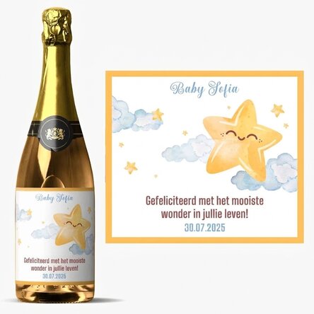 Mousserende wijn met gepersonaliseerde tekst - Felicitaties