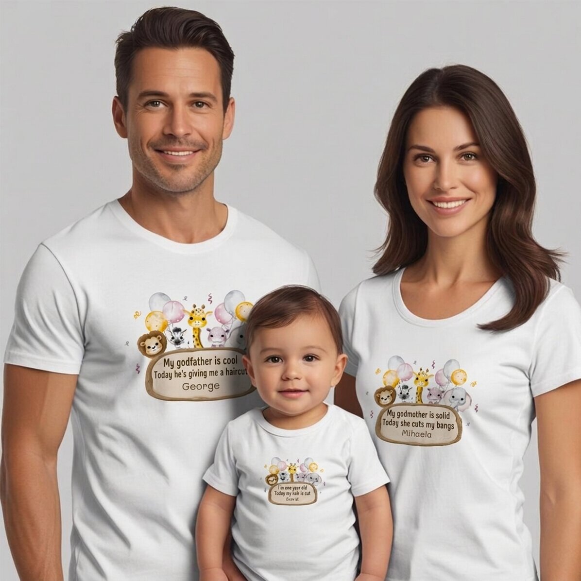 Katoenen T-shirt voor kinderen/volwassenen, gepersonaliseerd met een tekst - Motief