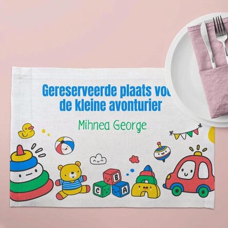 Gepersonaliseerde bordhouder met tekst - Speelgoed