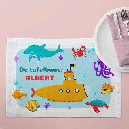 Gepersonaliseerde bordhouder met tekst - Ocean