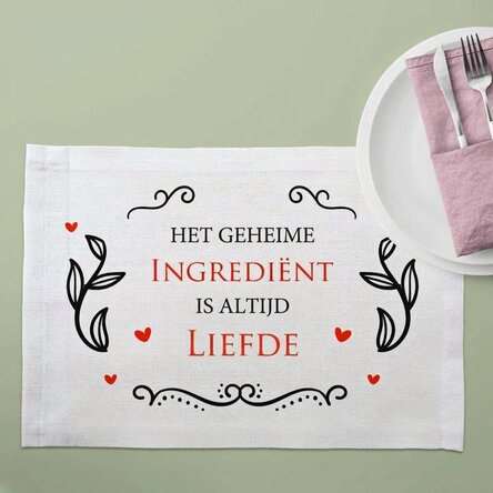 Gepersonaliseerde bordhouder met tekst - Love