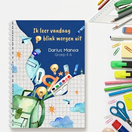 Notitieboekje met gepersonaliseerde tekst - Het begin van het schooljaar