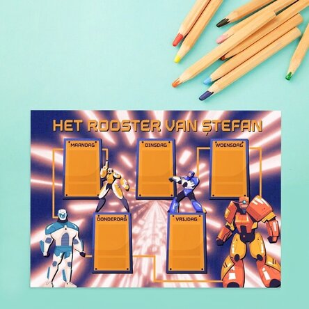 Aangepast rooster met tekst - Robots
