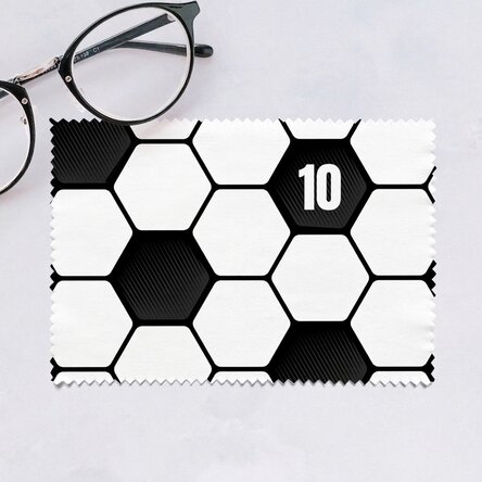 Gepersonaliseerd poetsdoekje voor het schoonmaken van schermen/brillen - Voetbal