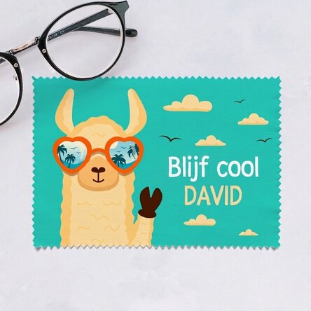 Gepersonaliseerd doekje voor het schoonmaken van schermen/brillen - Cool