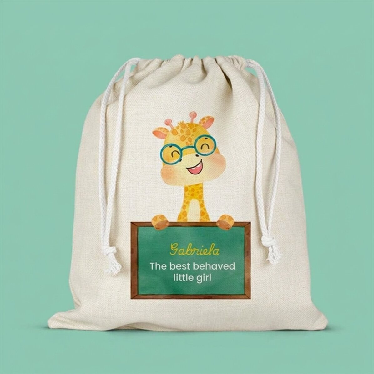 Gepersonaliseerd tasje voor de kleuterschool met tekst - Cute