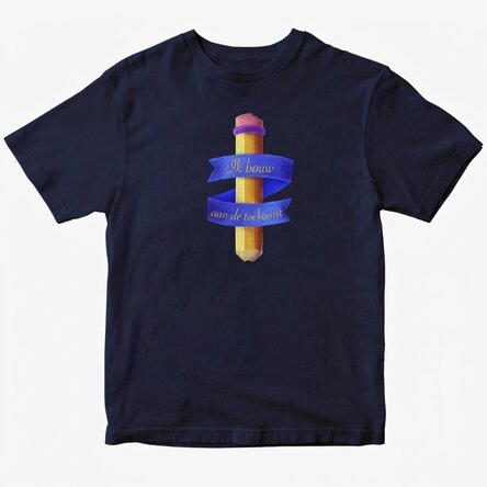 Katoenen T-shirt met gepersonaliseerde tekst - Watercolor pencil