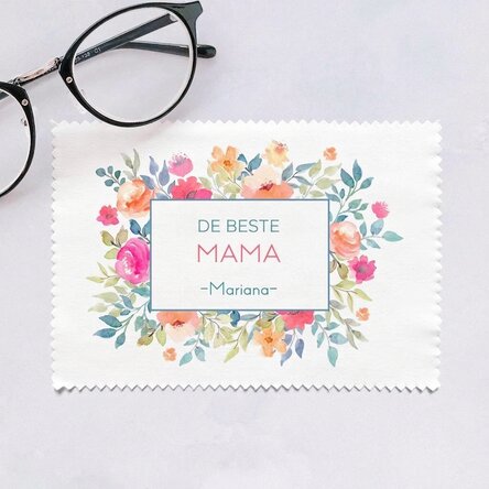 Gepersonaliseerd schoonmaakdoekje voor schermen/brillen - Flowers