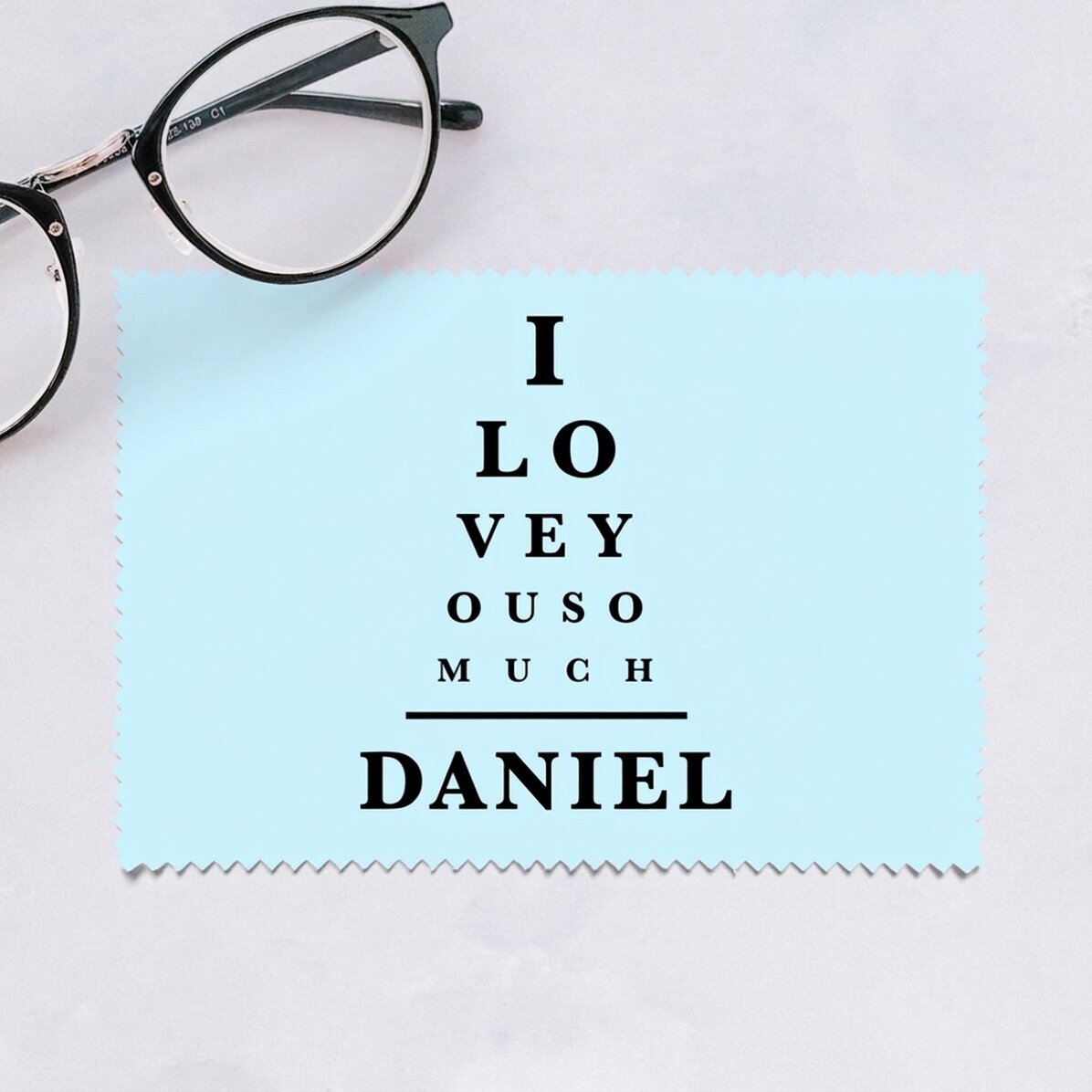 Gepersonaliseerd doekje voor het schoonmaken van schermen/brillen - Vision test
