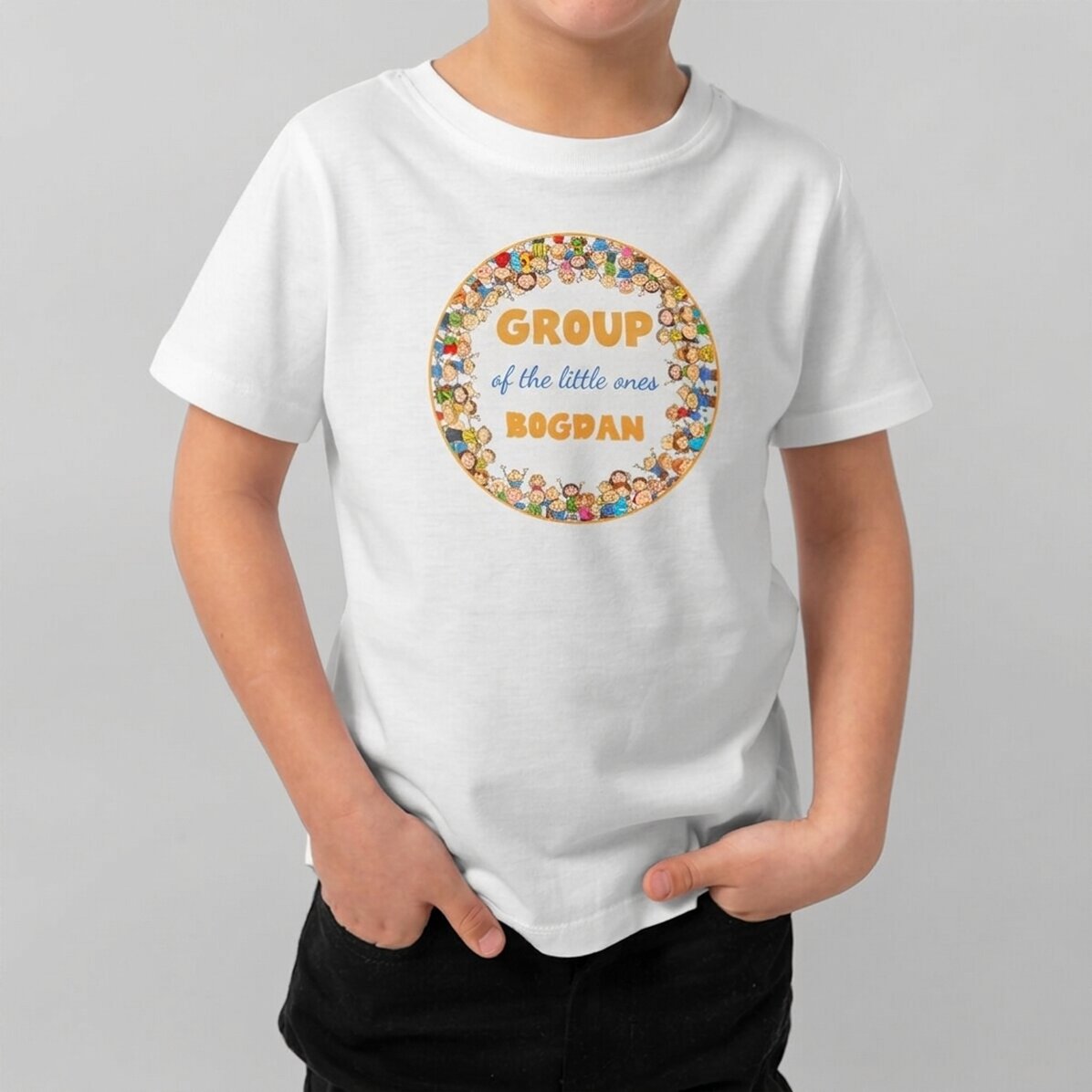 Katoenen T-shirt voor kinderen, gepersonaliseerd met een boodschap - Copilasi
