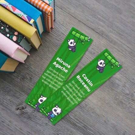 Gepersonaliseerde boekenlegger met tekst - Cute Panda