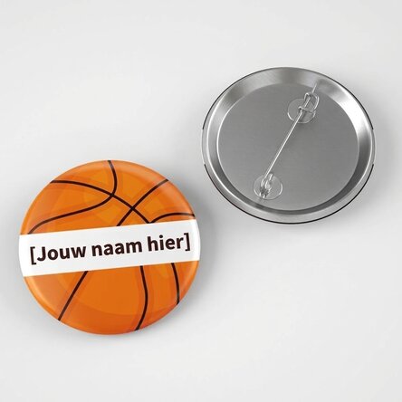 Gepersonaliseerde button met naam - Basketbal