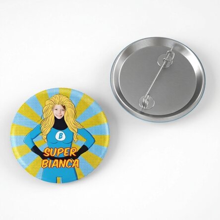 Gepersonaliseerde button met naam - Heldin