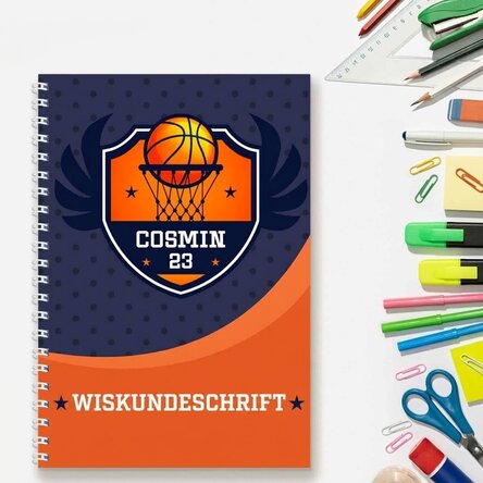 Gepersonaliseerde notitieboekjes met tekst - Basketbal