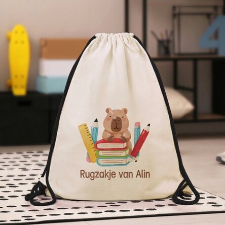 Rugzak met eigen tekst - Capybara