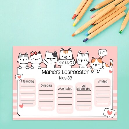 Gepersonaliseerd rooster met tekst - Kitty