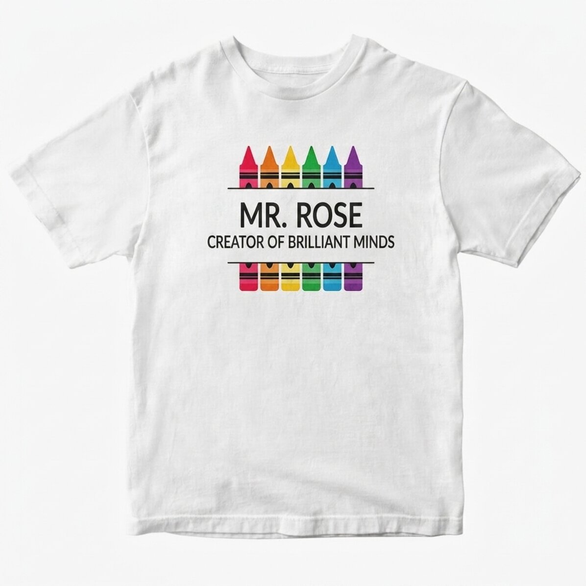 Katoenen T-shirt met gepersonaliseerde tekst voor leraren - Potloden