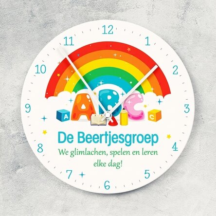 Gepersonaliseerd horloge met tekst - Kleuterschool