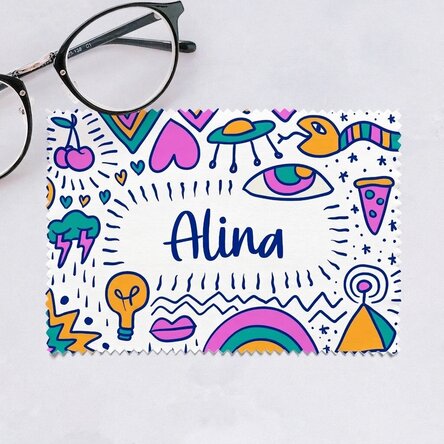 Gepersonaliseerd poetsdoekje voor het schoonmaken van schermen en brillen - Creative