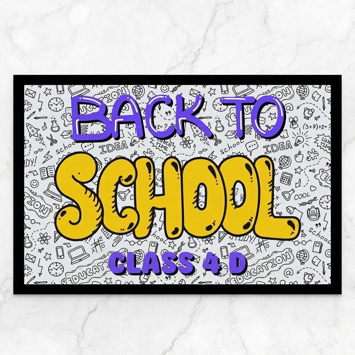 Gepersonaliseerd deurmatje met tekst - Back to School