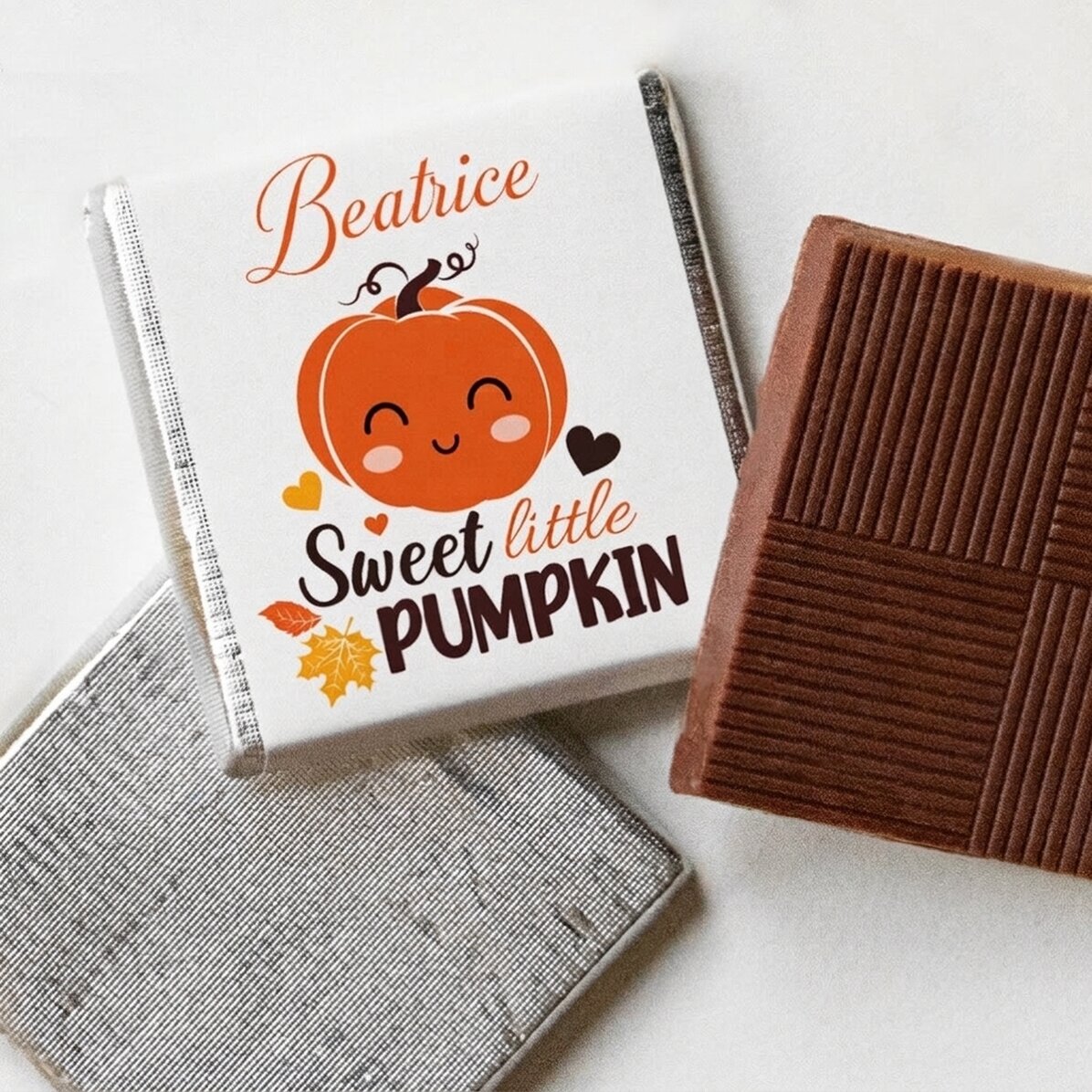 Gepersonaliseerde mini-chocolade met tekst - Pumpkin
