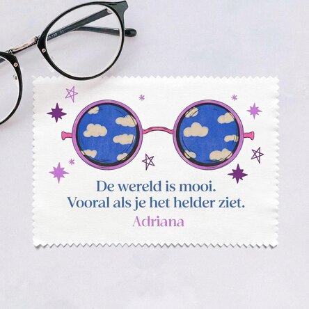 Gepersonaliseerd poetsdoekje voor het schoonmaken van schermen/brillen - Sterren