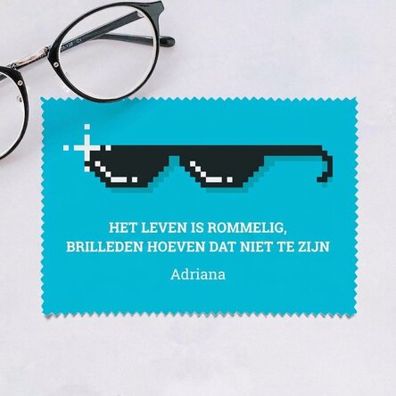 Gepersonaliseerd doekje voor het schoonmaken van schermen/brillen - Life