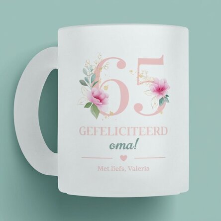 Gepersonaliseerde mok met boodschap - Bloemen