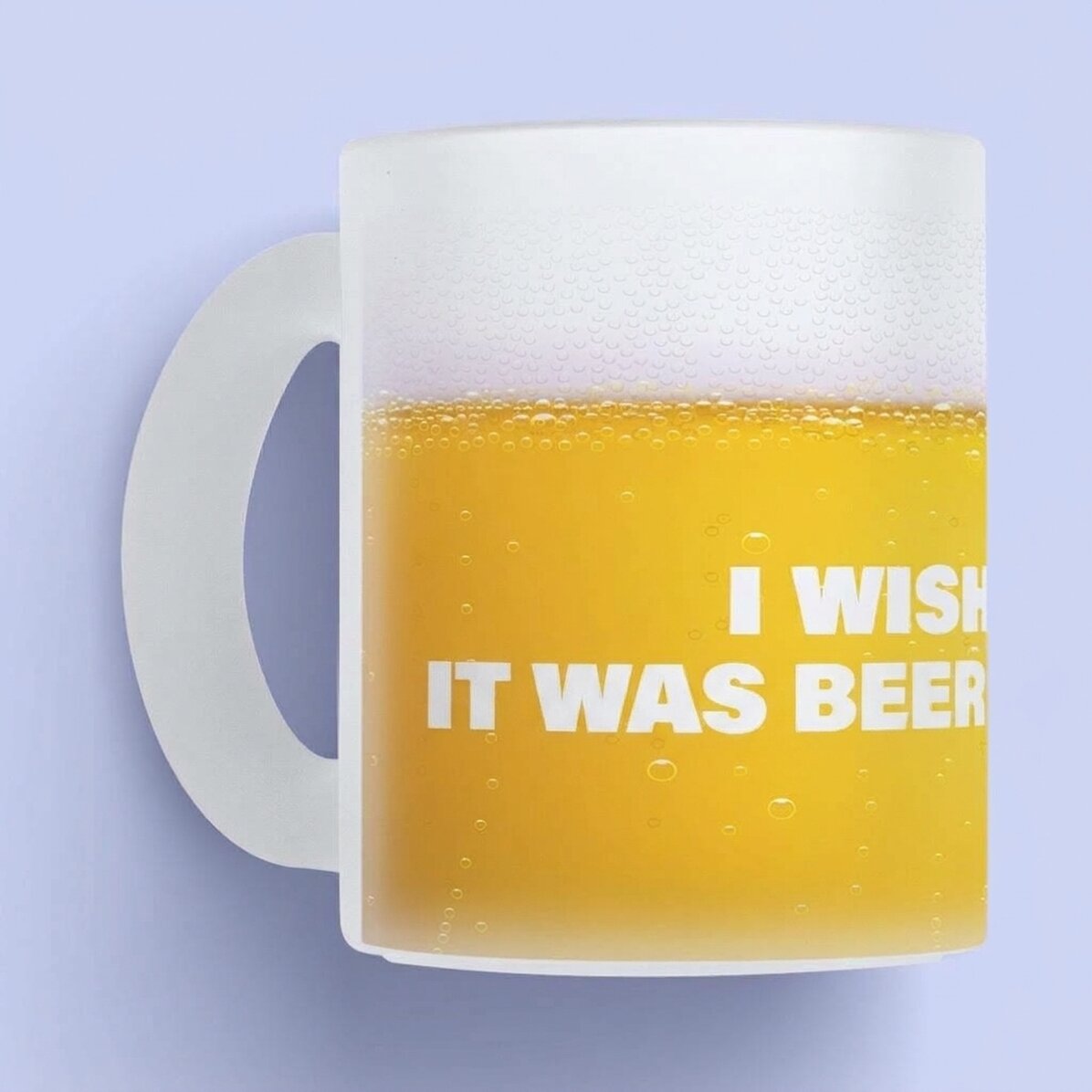 Gepersonaliseerde mok met tekst - I wish this was beer