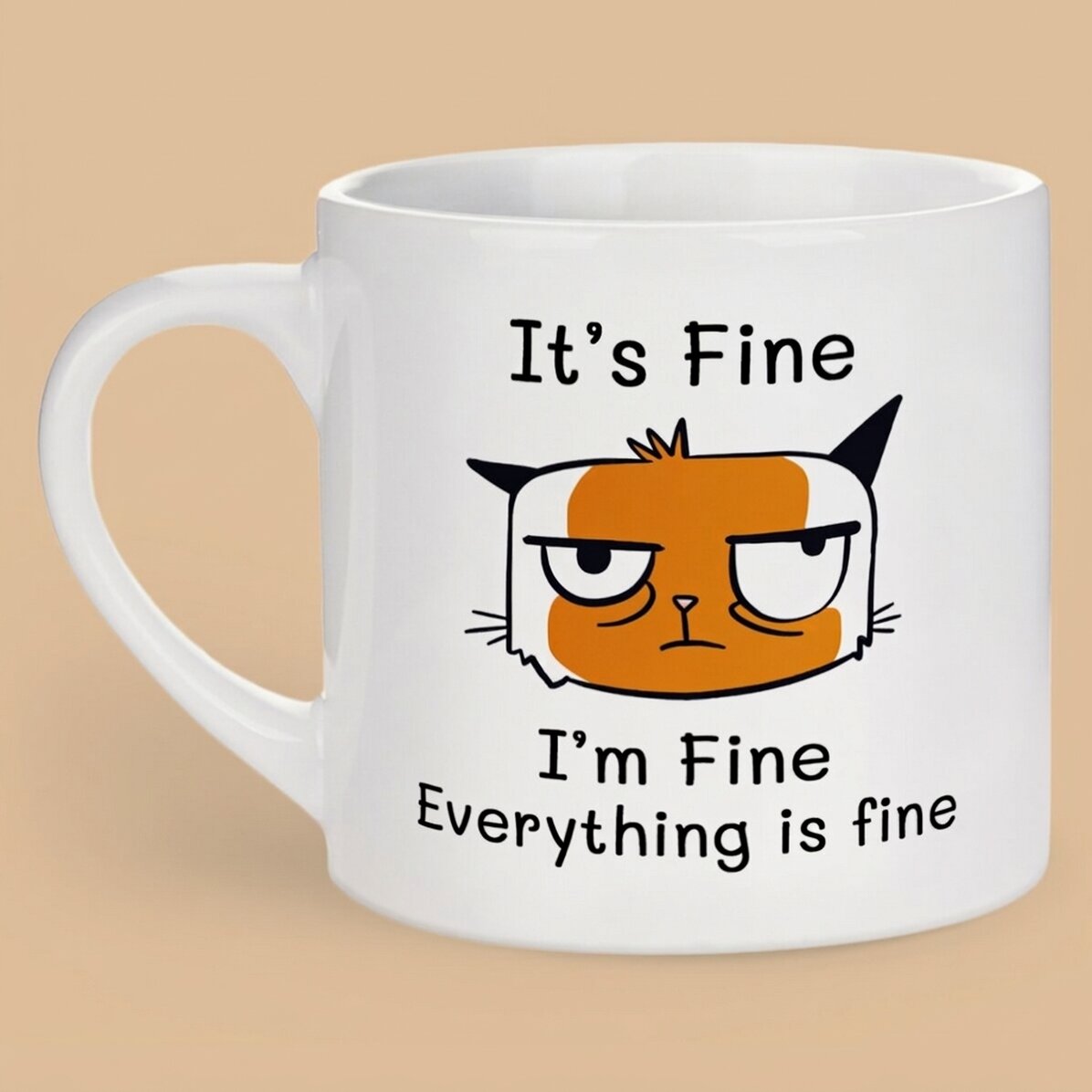 Gepersonaliseerde espressokop met tekst - I’m Fine