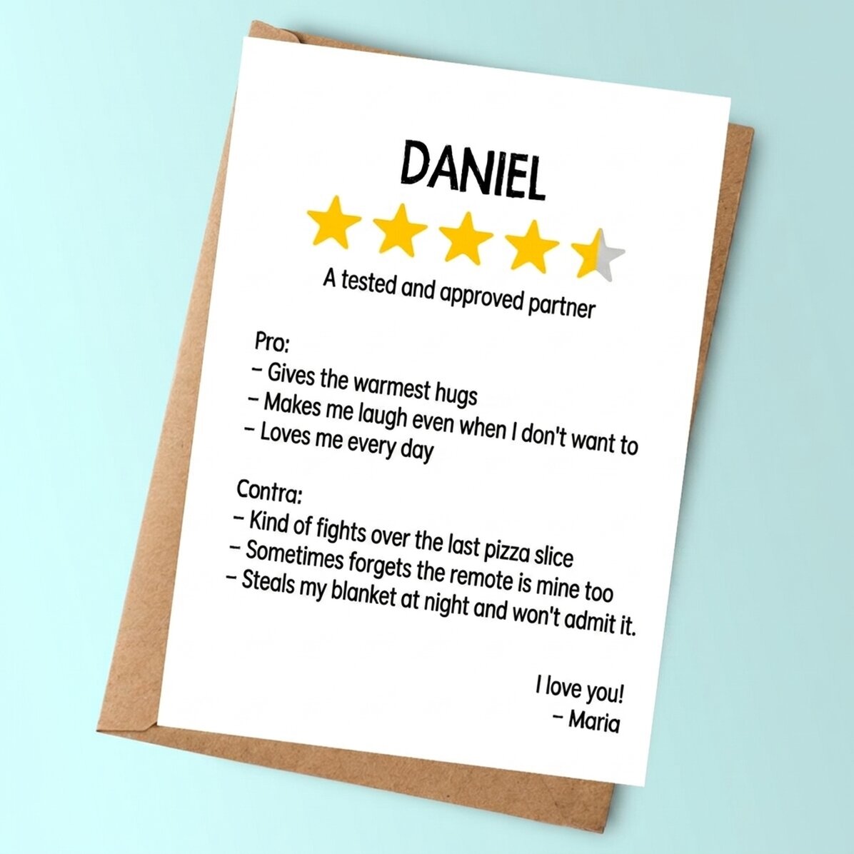 Gepersonaliseerde kaart met boodschap - Recensie
