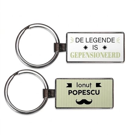 Gepersonaliseerde sleutelhanger met tekst - Legenda pensionata