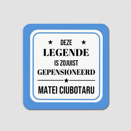 Gepersonaliseerde glashouder met tekst - Gepensioneerd